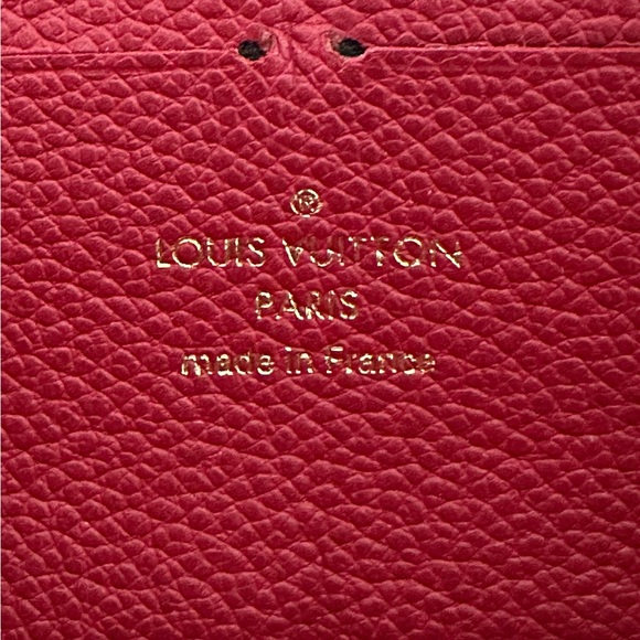 Authentic Louis Vuitton Empreinte Portefeuille Clemence Red Leather Wallet - Picture 9 of 15